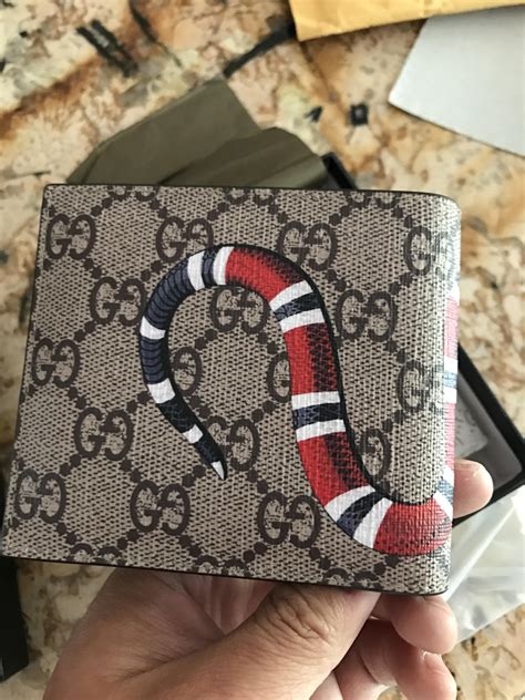 gucci womens snake wallet|Gucci wallet snake review.